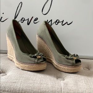 Authentic Olive Green Wedges